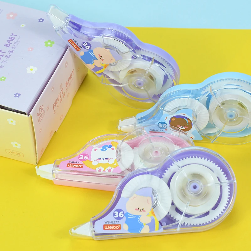 8277 2pcs/set 5m white out Correction Tape Stationery Corrector Kids Student Altered Tapes School Office Supplies