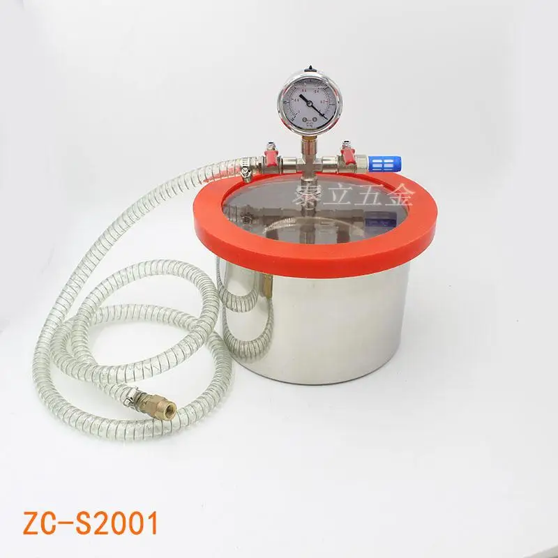 

Stainless Steel 3L Vacuum Degassing Chamber 20CM Diameter Epoxy Resin Vacuum Defoaming Barrel With 12MM Thickness Acrylic Lid