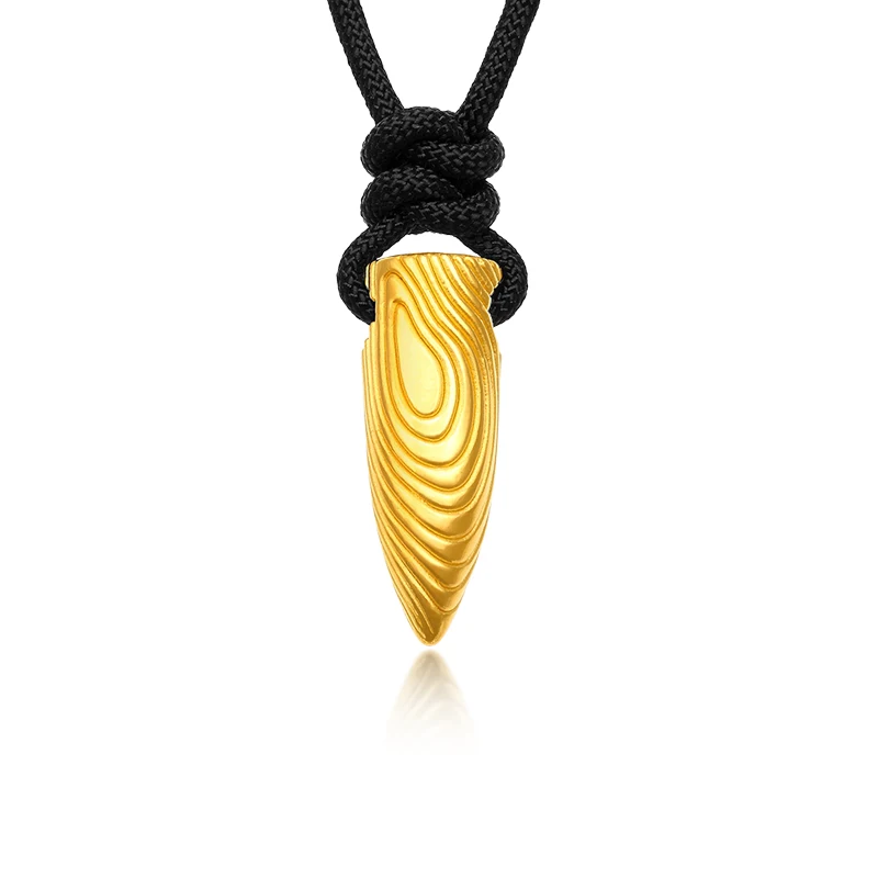 

New 24K Yellow Gold Pendant Women 999 Gold Bullet Necklace Pendant High Quality Pendant