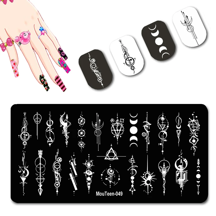 Occident Underwear Nail Art Design Swimsuit Girl Nail Stamping Plates Blade Lips Nail Art Template Nails Molds #046