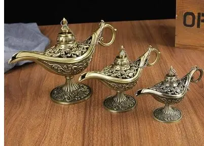 1 Russian European retro new Aladdin Statue decoration factory outlets Miao Silver Handwork absolute being light teapot lamp