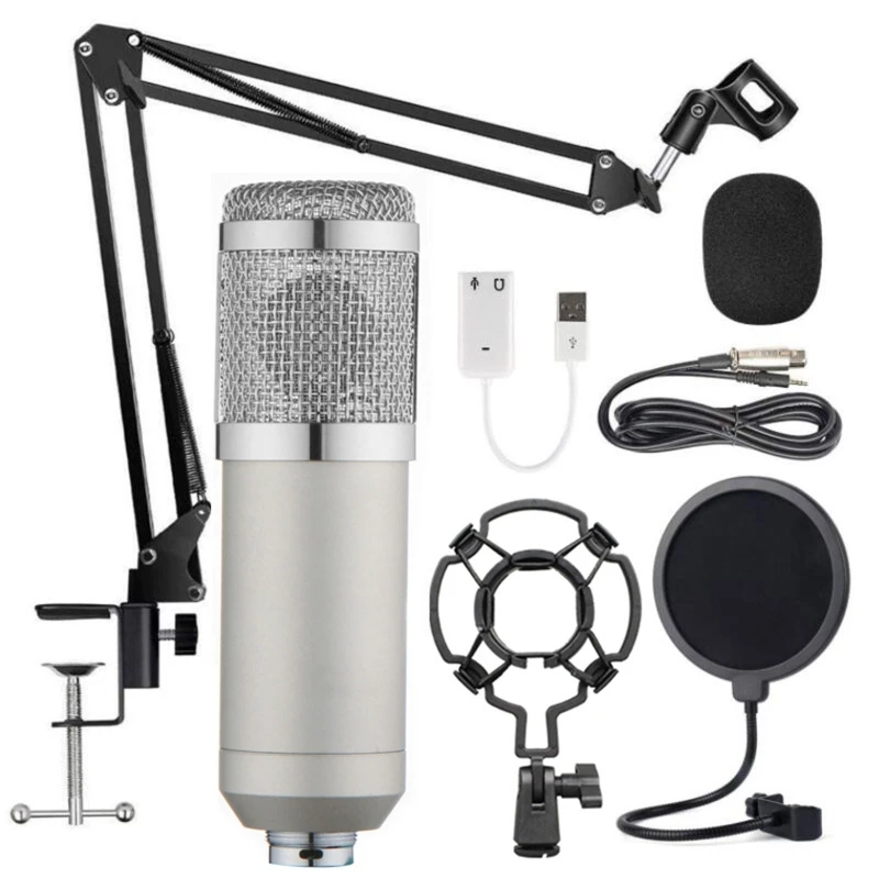 Condenser Microphone Bundle BM-800 Mic Set for Stu dio Recording & Brocasting Microphone Kit for Pc Computer