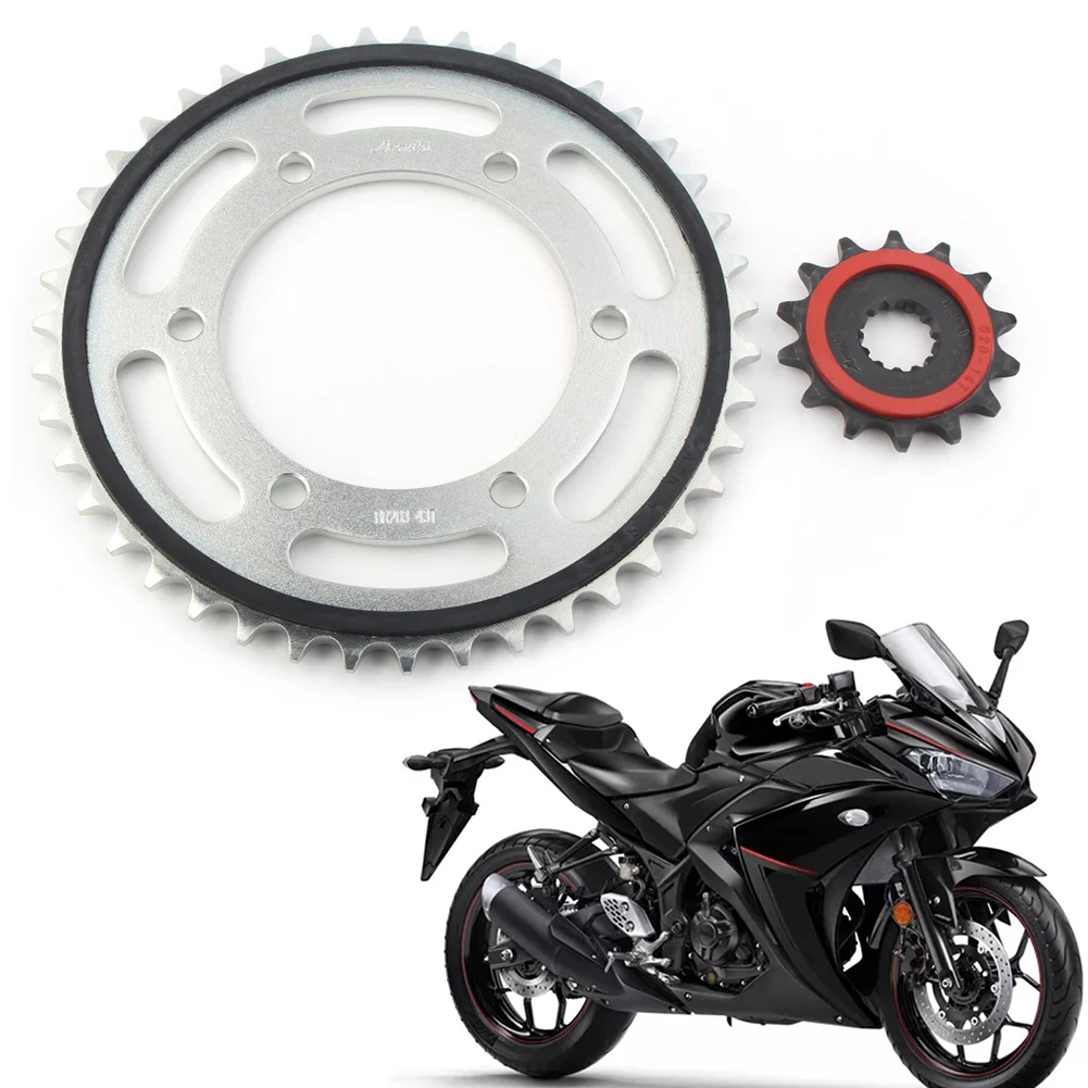 Motorcycle Front 14T+ Rear 43T Engine Chain Silence Sprocket For Yamaha YZF R3 2015 2016 2017 2018