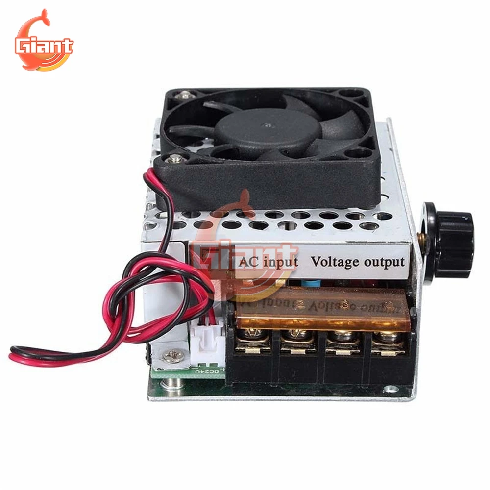 AC 110V-220V 4000W Motor Speed Controller SCR Adjustable Control Dimming Dimmers Voltage Regulator Thermostat Import High-power