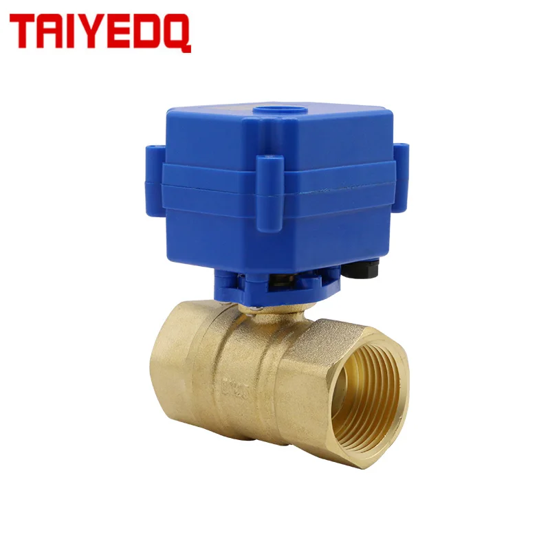 Mini Electric Ball Valve Two Way Electric Ball Valve All Copper DC12V 24V DN15 DN20 DN25 For Drainage Agricultural Irrigation