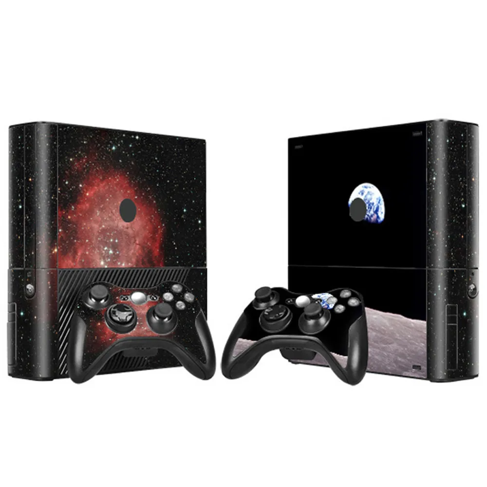 ملصقات من الفينيل على شكل أوراق خضراء لوحدة التحكم XBOX 360 E و2 قطعة من ملصقات جلود التحكم