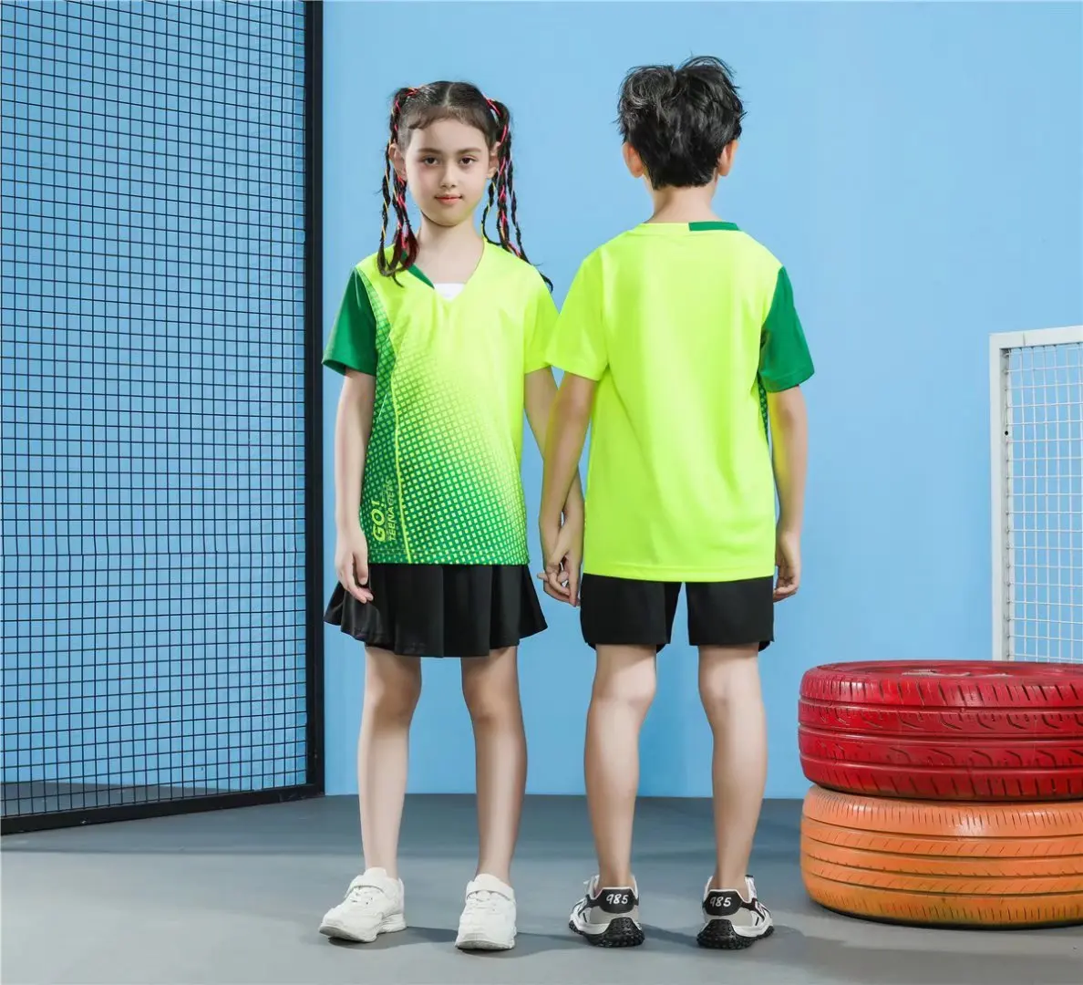 Sports Quick Dry Breathable Badminton Shirt,kids Girls and boys Table Tennis volleyball Team Game Running Training T Shirts