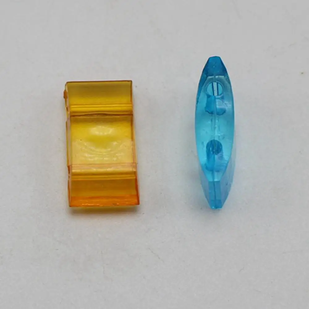 100 Mixed Color Transparent Acrylic Flat Square Spacer Beads Two Hole 18X9mm  High quality in EU and US quality standard