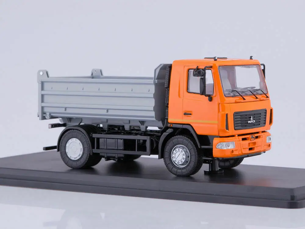 NEW SSM 1/43 MAZ-5550 Dumper Truck (FACELIFT) Orange-Grey SSM1214 By Star Scale Models Diecast toys for collection