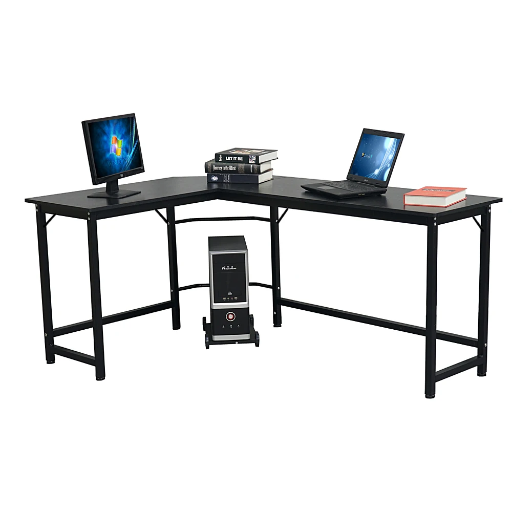 Two Colors L-Shaped Desktop Computer Desk Computer Table PC Desk (168 x 120 x 72)cm