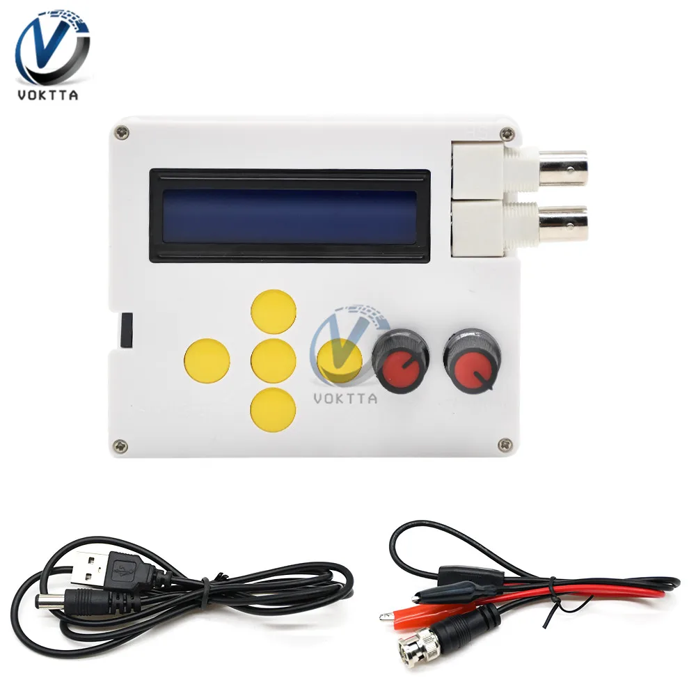 YM-100 DDS Function Signal Generator DC4 -10V Adjustable Electric Wave 1602LCD Dispaly Screen 1Hz-500KHz with BNC Wire USB Cable