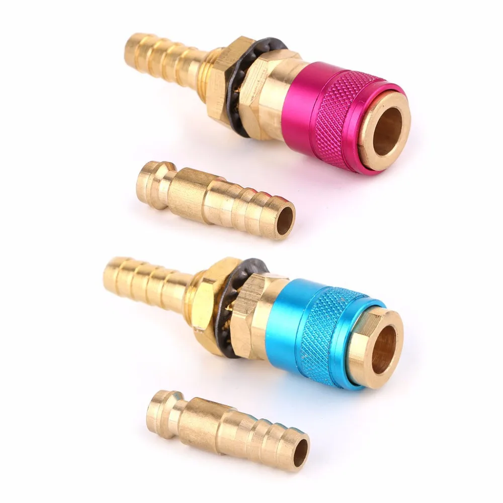 6mm/8mm/10mm Water Cooled & Gas Adapter Quick Hose Connector Fitting For MIG TIG Welding Torch Plug Hardware Tool