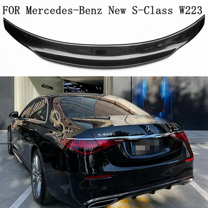 

PSM style For Mercedes-Benz new S-class W223 2021+ car trunk trunk lip wing carbon fiber spoiler