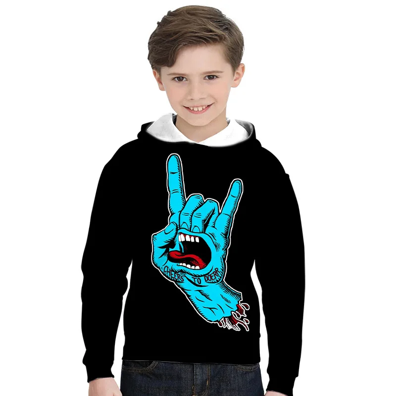 

Boys Graphic Tee New Fashion Children 3D Printing Casual Hooded Fall Clothes Hip-hop Style T-shirts Kids Clothing For Teenagers