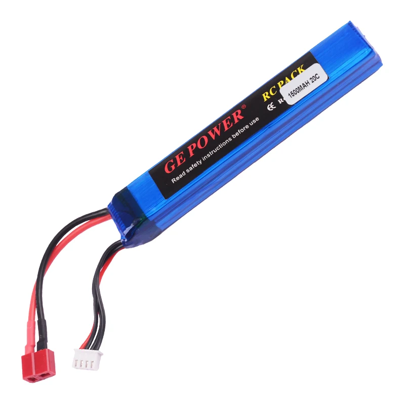 GE Power 2S 3S 7.4V 11.1V 1500mAh 20C bateria Lipo T / SM /XT30 złącze do elektrycznego pistoletu na wodę/Mini Airsoft / BB pistolet pneumatyczny