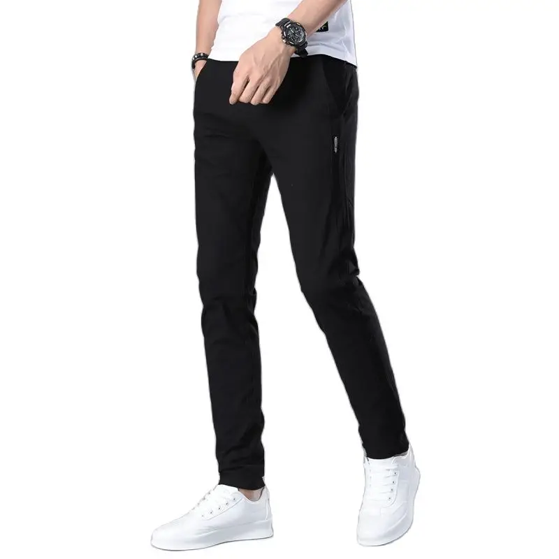 

Brand Men Pants Casual Mens Business Male Trousers Classics Mid weight Straight Full Length Fashion breathing Pant %100 cotton