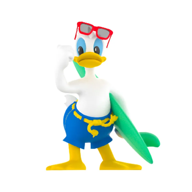 ドナルドダック サーフィン フィギュア Disney Funny PVC Donald Duck Surf Series Action Figure Toys Kawaii