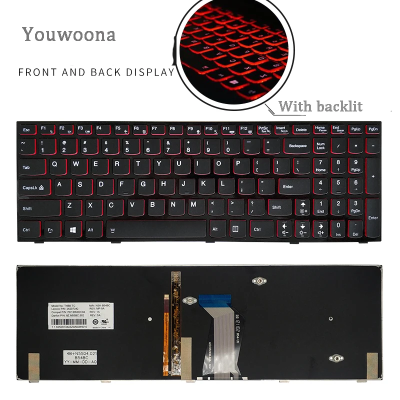 Nowa oryginalna klawiatura do laptopa Lenovo ideapad Y500 Y510 Y500NT Y510P Y500N