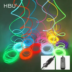 Led Neon Wire Under Car LED Strip Sign Neon Light El Flexible Soft Tube Lights Christmas Anime/Body Woman/Rooms Rope Light RGB