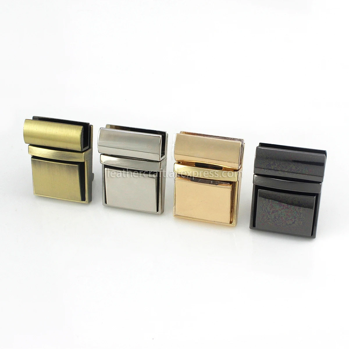 1pcs Metal Square Push Lock Turn Lock Clasp Buckle for Leather Craft Women Bag Handbag Purse DIY Hardware Accessories