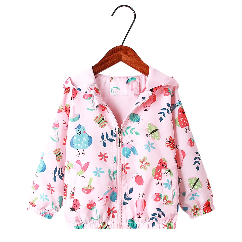 

Korean Style Kids Jacket Boys Girls Coats Childrens Clothing Unicorn Print Casual Hooded Windproof Fashion Baby Tops Outerwear