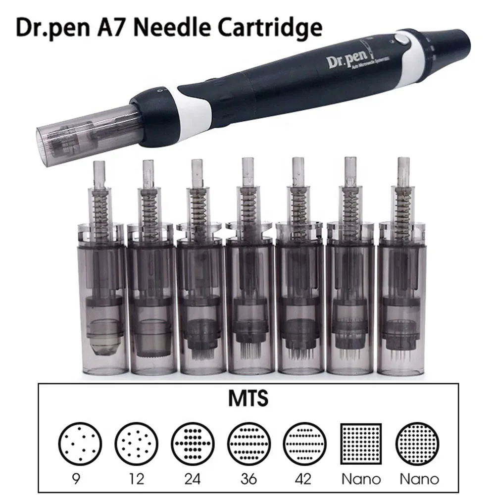 20 Pcs Needles Cartridges For Ultima Dr.pen A7 9 12 24 36 42 Pin Nano Bayonet Dermapen Tips MTS Microneedling Head Derma Pen A7