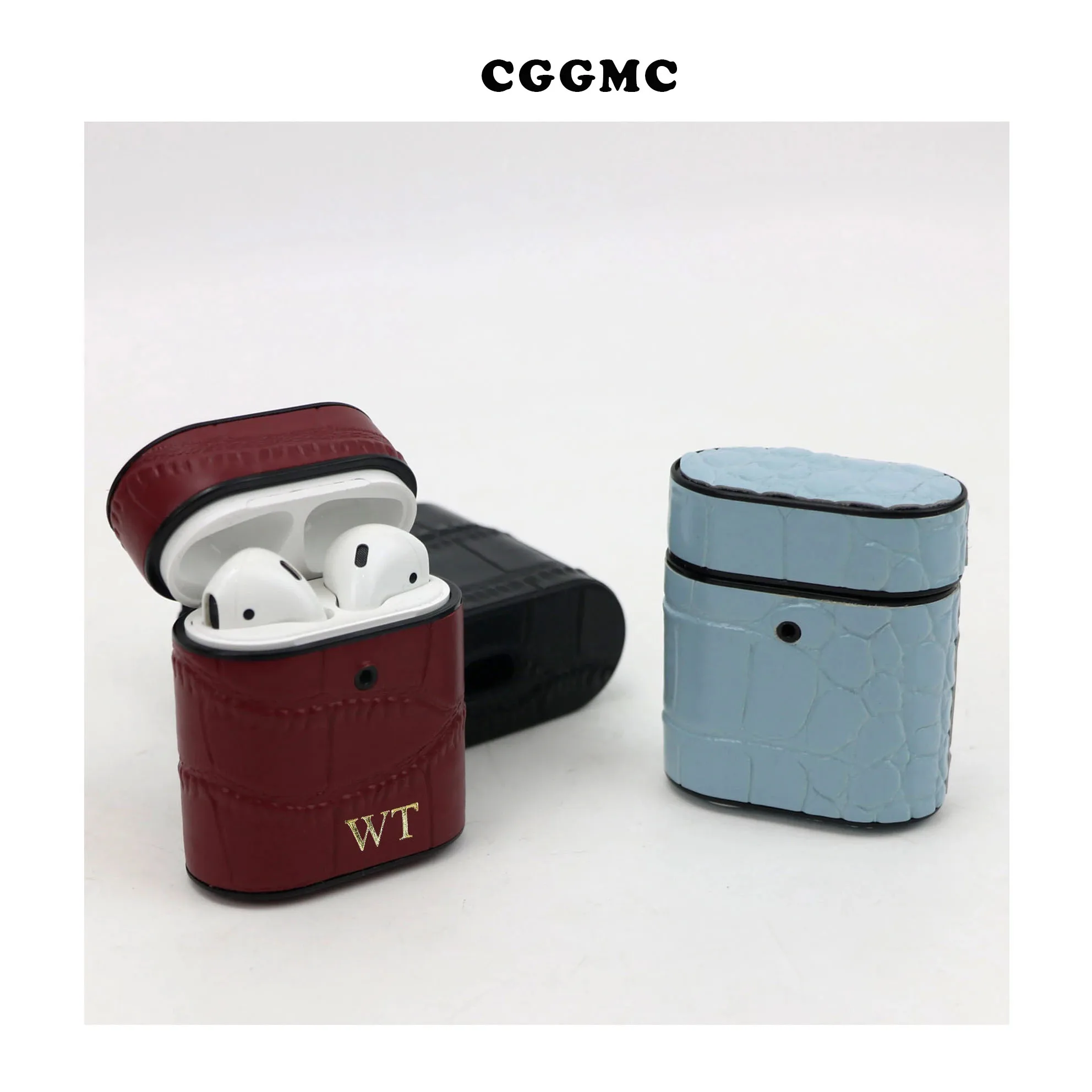 

Free Custom Sleeve Cover For Apple Airpods Bluetooth Wireless Ear Phone Crocodile Leather Case For Air Pod 1 2 Pro Funda Box