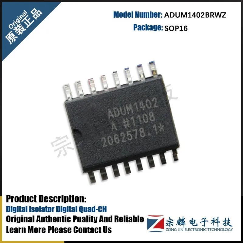 2-10Pcs/Lot Original Authentic ADUM1402BRWZ SOP16 ADUM1402 UM1402BRWZ 1402BRWZ Digital Isolator