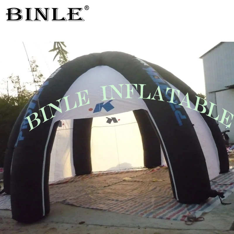 Outdoor portable inflatable car tent spider dome garage painting workstation shelter with 1 zipper door for sale