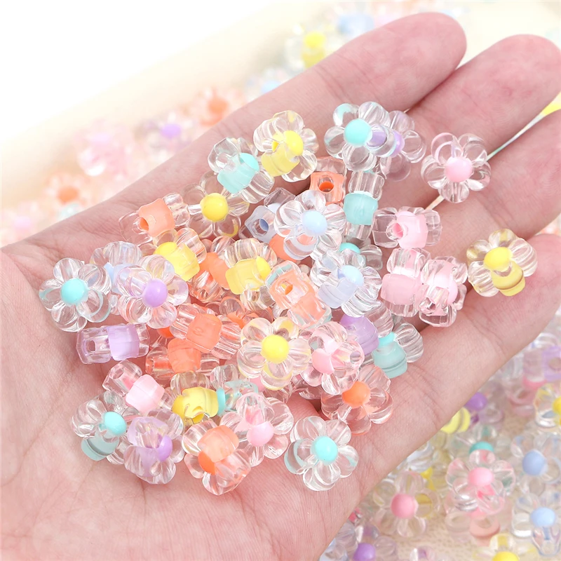 50Pcs 12Mm ดอกไม้ลูกปัดอะคริลิ - Jewelry Making For 5 Year Old บทวิจารณ์และราคา