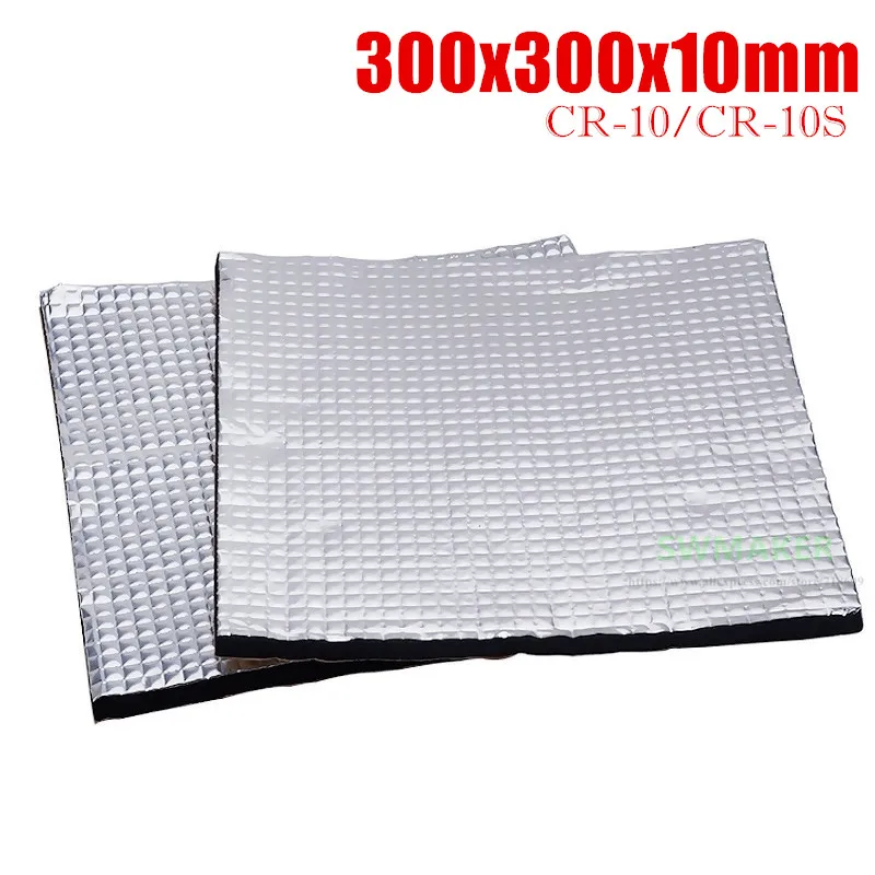 1pcs 300x300mm Heat Insulation Cotton Foil Self-adhesive Insulation Cotton 10mm Thick CR-10/CR-10S Tornado 3D Printer parts