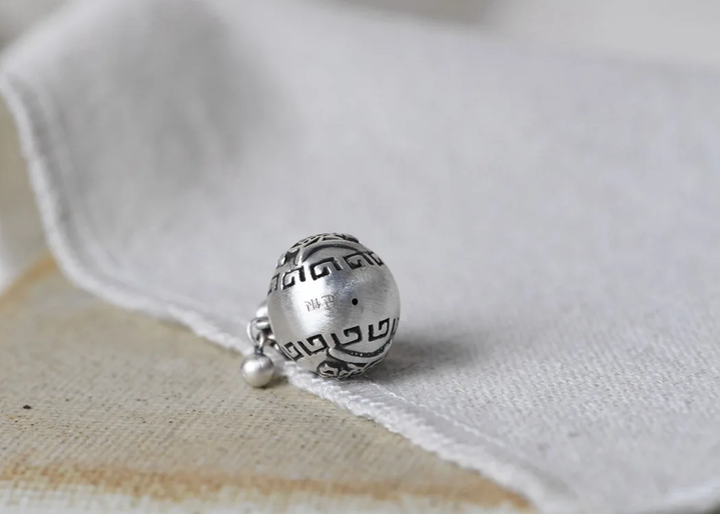100% 990 Silver Money-bag charm Pure Silver Good Luck Pendant Wealth-luck Small Pendant