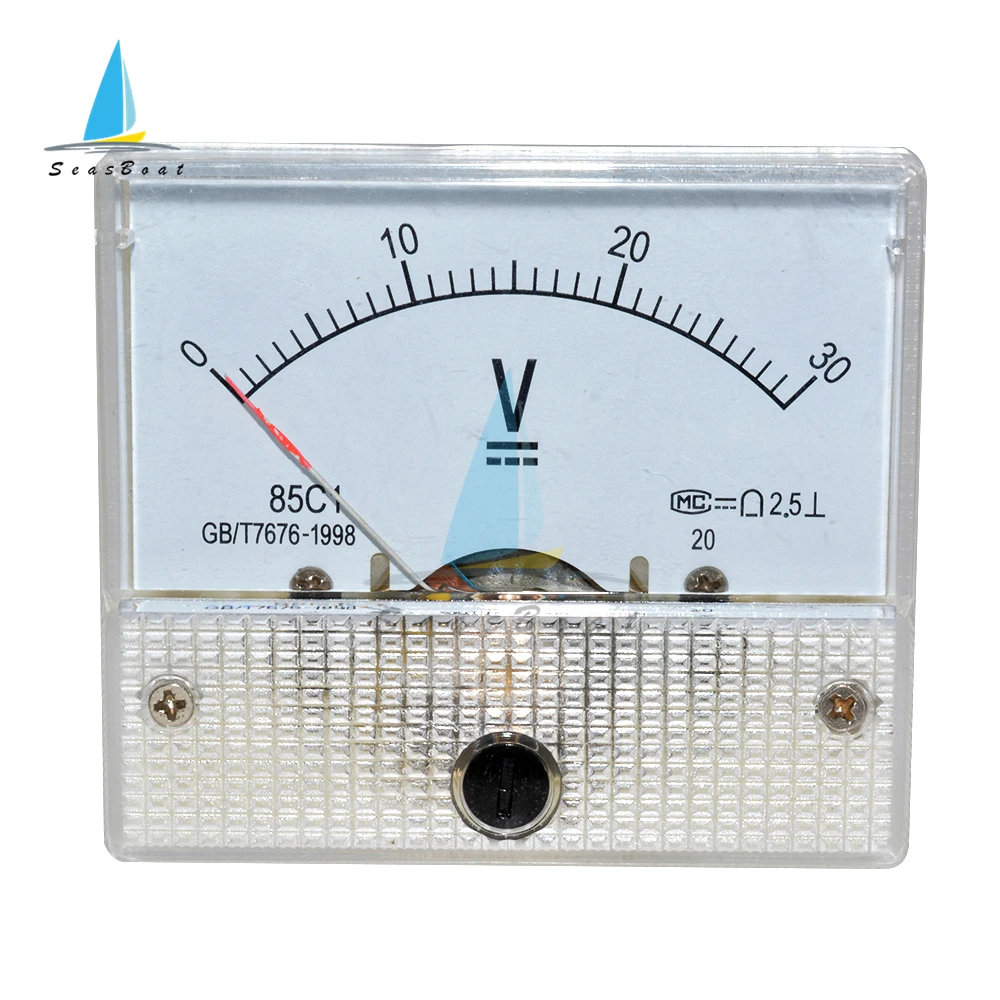 85C1 DC Analog Panel Voltmeter Ammeter Amp Volt Meter Gauge 30V 50V 5A 10A Analog Current Voltage Meter