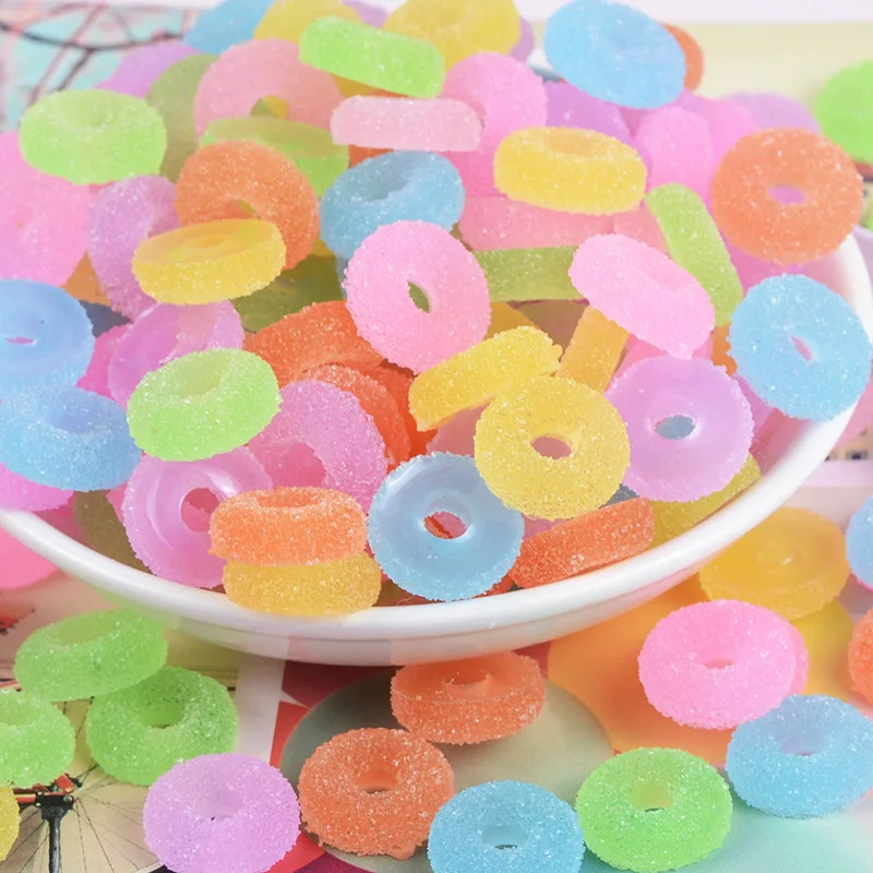 15Pcs Soft Gummy Bear Candy for Slime DIY Polymer Filler Addition Accessories Toys Modeling Clay Kit for Children