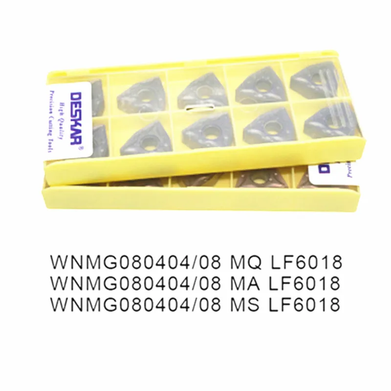 10 Uds wnmg080404 wnmg080408 MQ MS MA HA LF6018 inserción de herramienta de torneado CNC carburo para acero inoxidable
