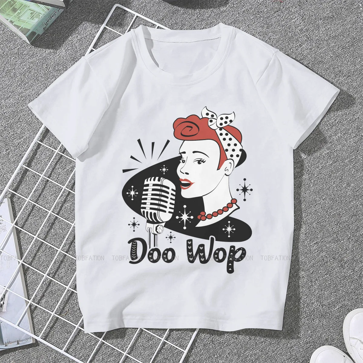 Doo Wop Vintage 50S Sok Hop Dance Party Vrouwen Tshirt Pin Up Girl Model Pop Art Meisjes Basic Tops vrouwelijke T-shirt Hipster Gift