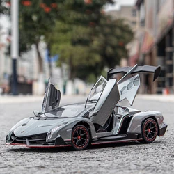 1:24 Scale Lambos Veneno Supercar Alloy Car Model Diecast Toy Vehicle High Simitation Cars Toys For Children Kids Xmas Gifts