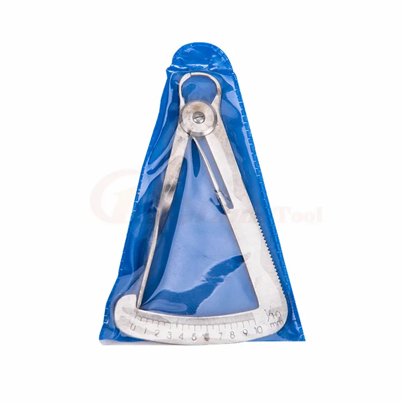 Calibrador Dental de acero inoxidable, herramienta para laboratorio Dental con cera de Metal, escala de 0 a 10mm, calibrador Autoclavable, nuevo, 1 ud.