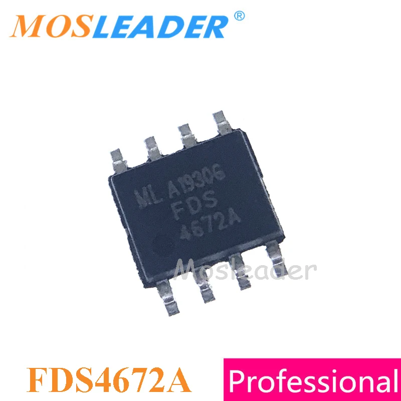 

Mosleader FDS4672A SOP8 100 шт 1000 шт FDS4672 30 в 11A n-канал Сделано в Китае высокое качество