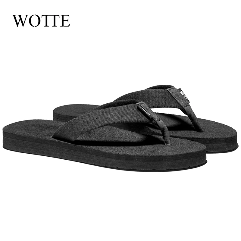 WOTTE Men Flip Flops Summer Slippers Men Anti-skid OutdoorLight Casual Beach Male Sandals House Soft  Slipper chanclas hombre