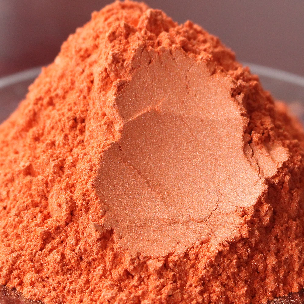 50g Type 420 Orange Pearl Powder Pigment Mineral Mica Powder DIY Eye shadow Dye Colorant in Soap Automotive Art Crafts