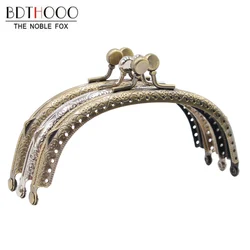 10pcs 12.5cm Arch Metal Purse Frame Handle for Clutch Bag Handbag Accessories Making Kiss Clasp Lock Antique BronzeTone Hardware