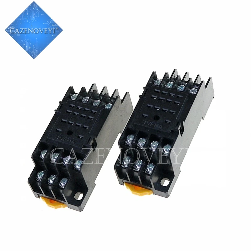 1pcs/lot P51 PYF14A 14 Pin Terminal Relay Socket Base Black for MY4NJ base HH54P Power Electromagnetic relay Base DIN rail