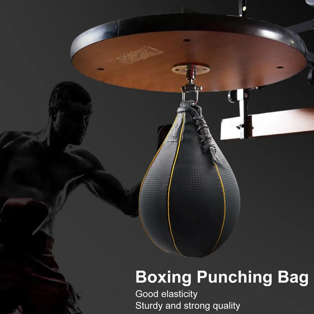 

PU Leather Boxing Punching Bag Lightweight Rotatable Latex Liner Iatable Sandbag Lightweight Fast Rebound Fitness Vent Ball