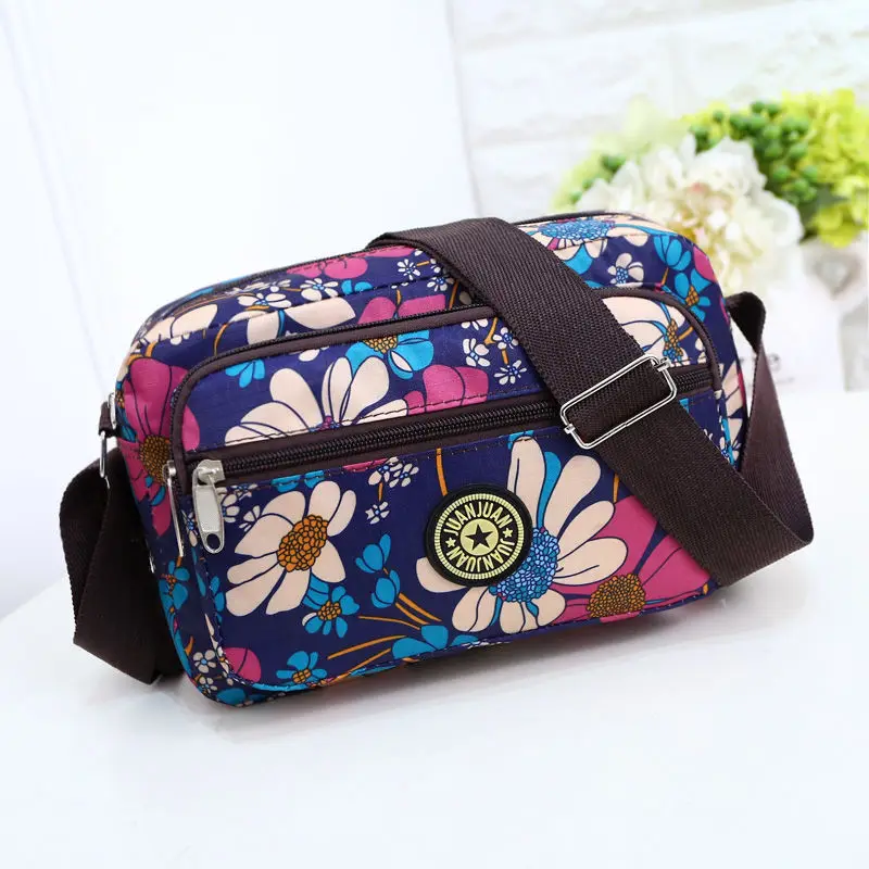 Waterproof Nylon Print Messenger Women Crossbody Bags For Daily Life Shopping Bag Nylon Female Shoulder Bag Designer Handbags