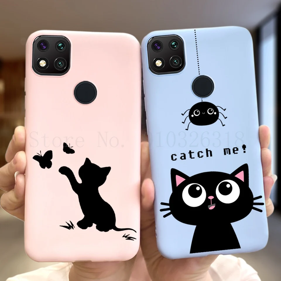 Cute Cat Paw Painted Soft Silicone Phone Case For Xiaomi Redmi 9C  9 C NFC Cat Dog Back Pig Cover For Redmi 9 9c 9a Redmi9A 9C 9