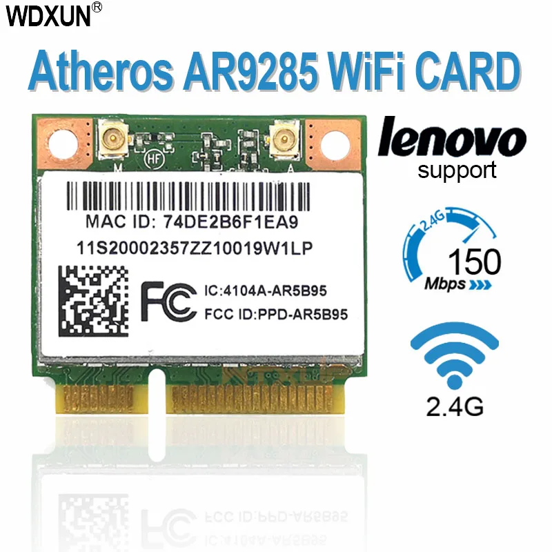 SCHEDA WIFI AR5B95 AR9285 Per Lenovo V460 G460 B560 Z460 Z560 Y460 Z475 E46a E46g E46L G455 G460 X230 G480 5B95 senza fili