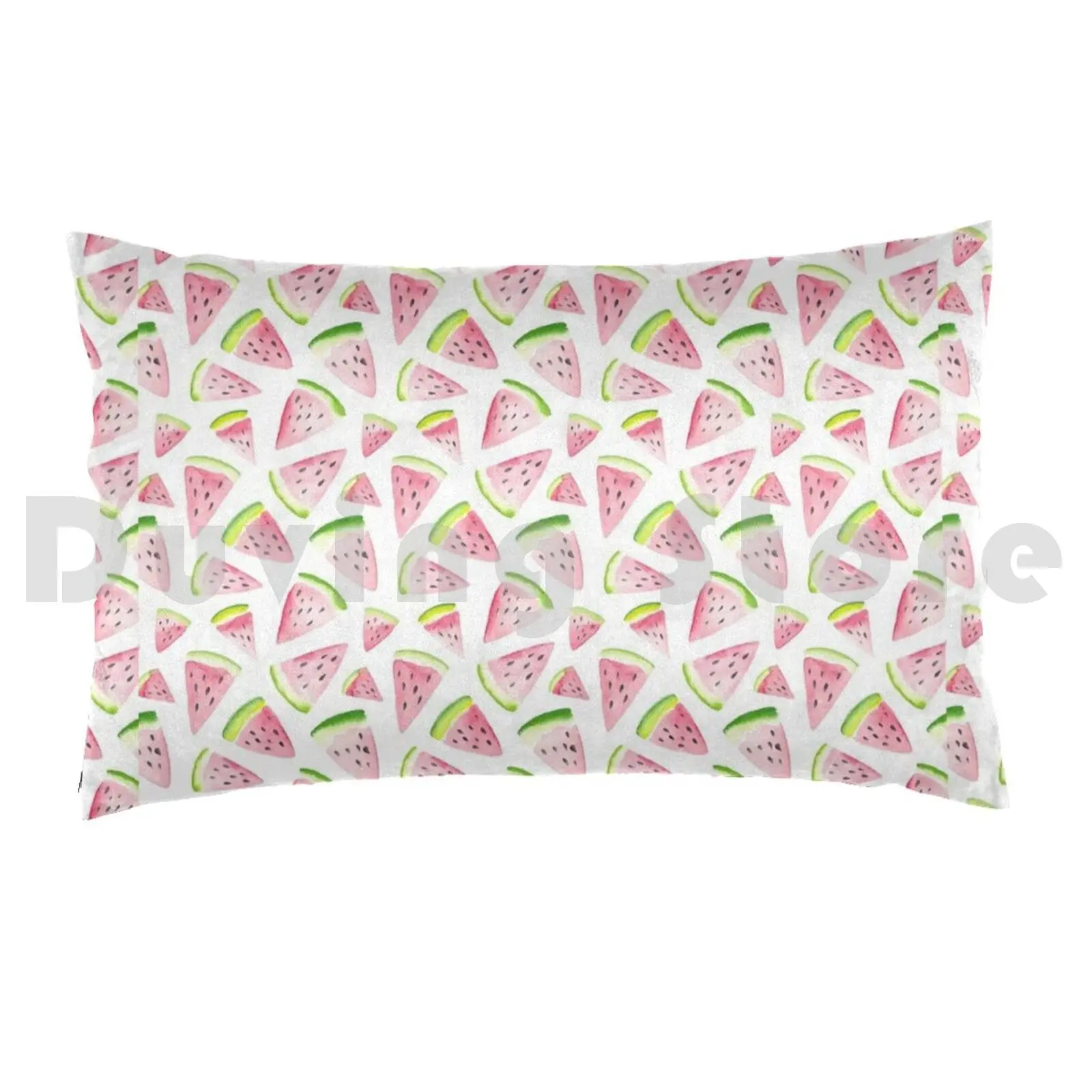 Watermelon Patterns Pillow Case 20*30 Inch Watermelon Fruits Fruity Tropical Tropics Forest Jamaica