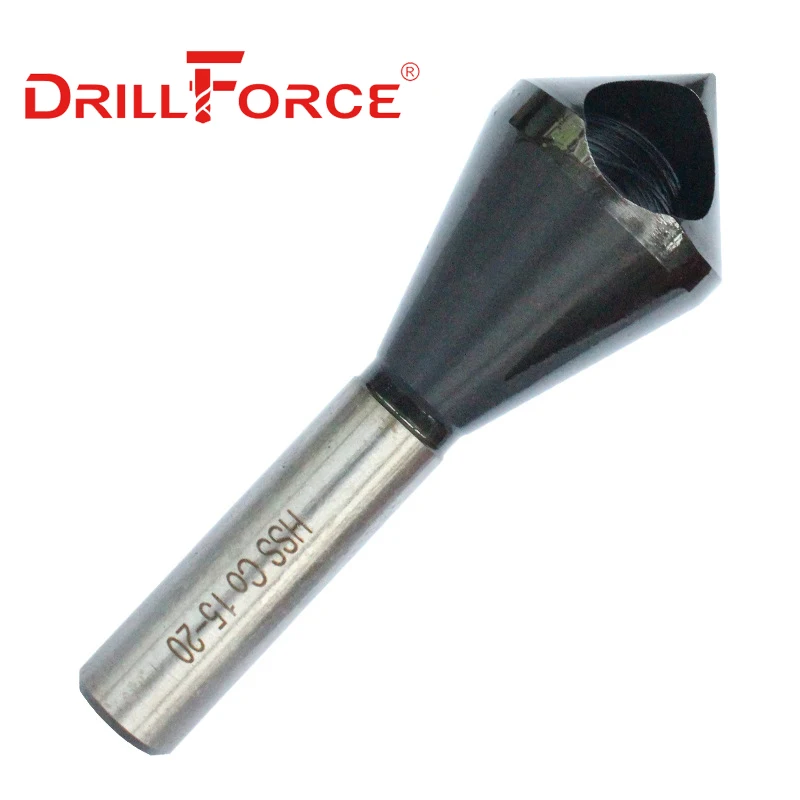 Drillforce مثقاب الحفر بت HSS M2 M35 الكوبالت Deburring 90 درجة الشطب ثقب نوع القاطع (2-5 5-10 10-15 15-20 مللي متر)