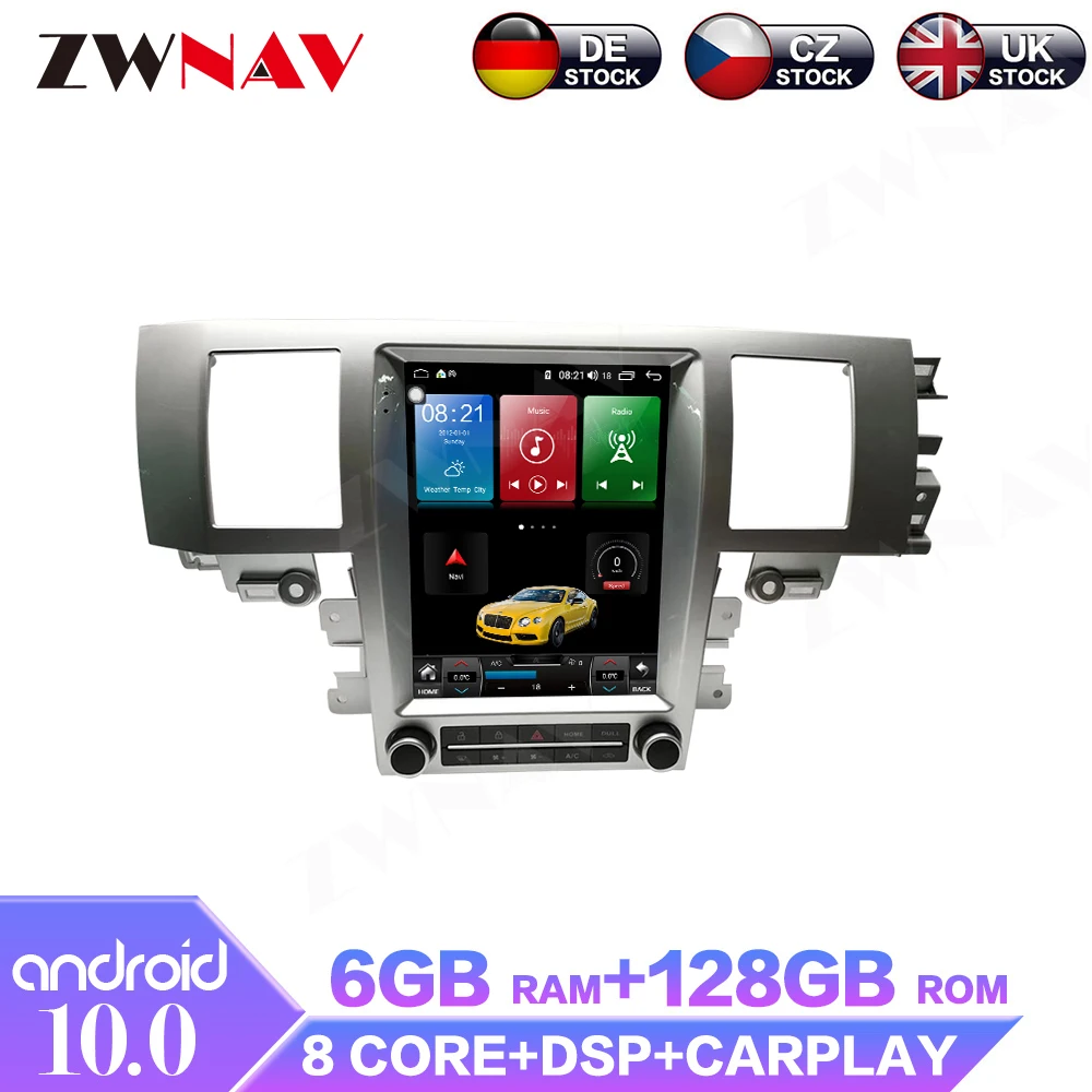 

ZWNAV Tesla IPS Screen Android 11 6+128GB For Jaguar XF 2008 - 2015 Car Radio Multimedia Player Stereo GPS Navi Built-in Carplay